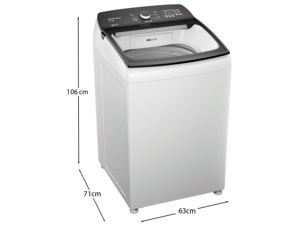 Lavadora de Roupas Brastemp 16kg Cesto Inox 12 programas Branco BWF16AB - 14