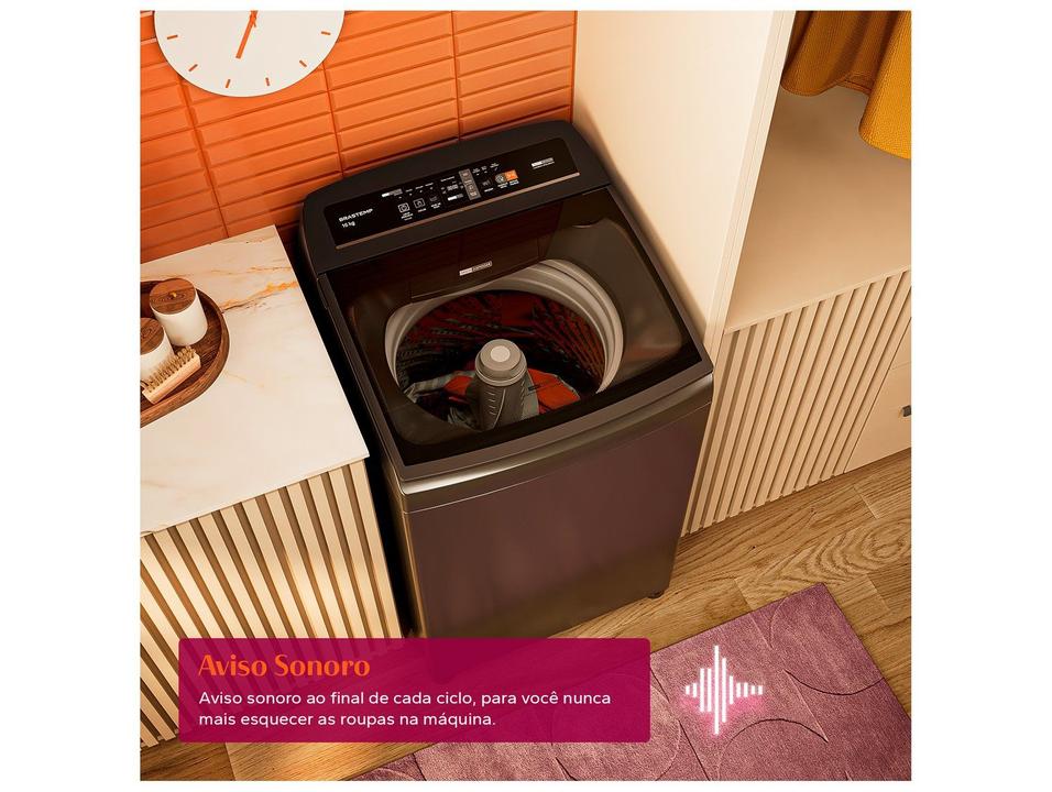 Lavadora de Roupas Brastemp 16kg Cesto Inox 12 Programas de Lavagem Cinza BWT16A9 - 4