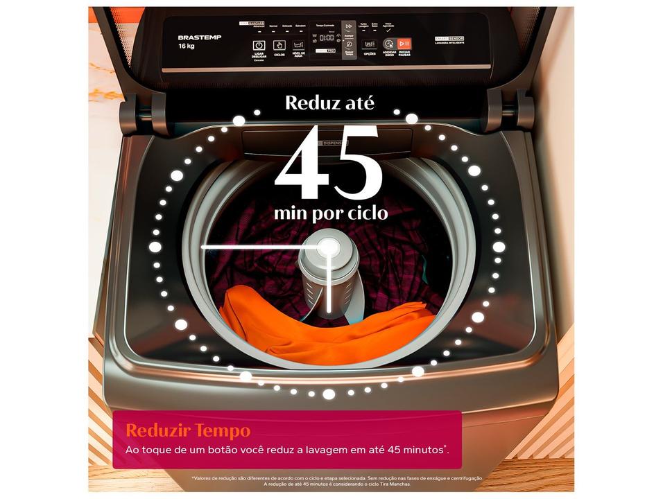 Lavadora de Roupas Brastemp 16kg Cesto Inox 12 Programas de Lavagem Cinza BWT16A9 - 5