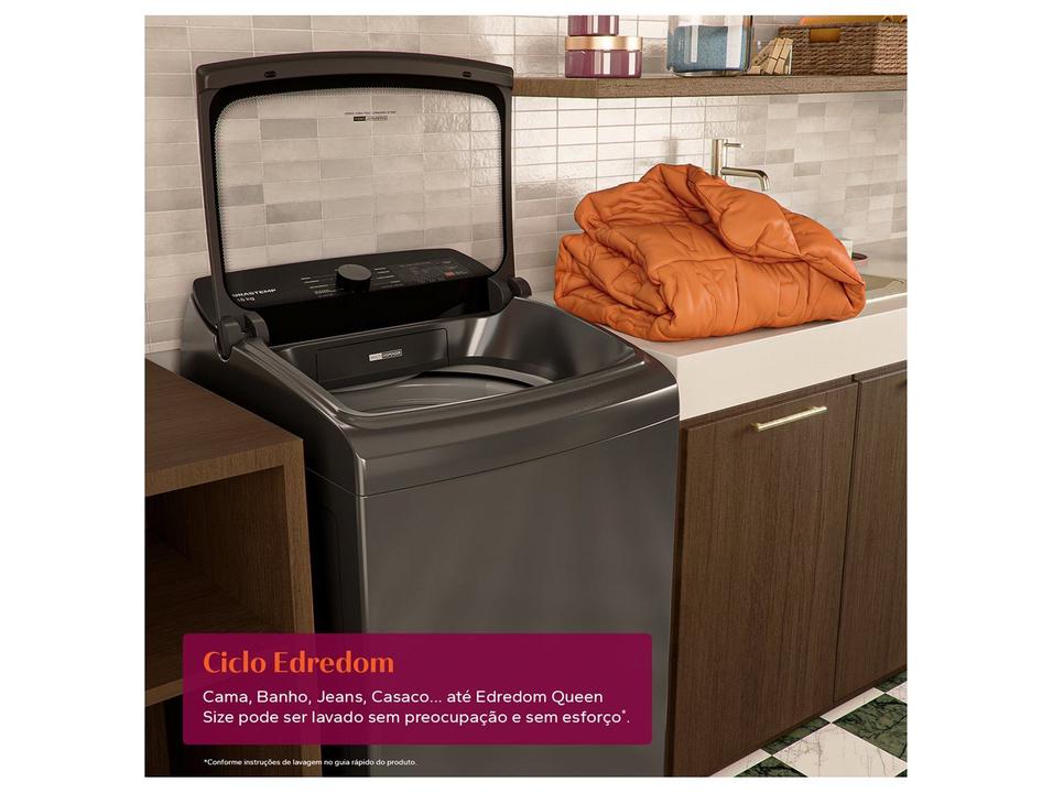 Lavadora de Roupas Brastemp 16kg Cesto Inox 4 Programas de Lavagem Cinza BWF16A9 - 3