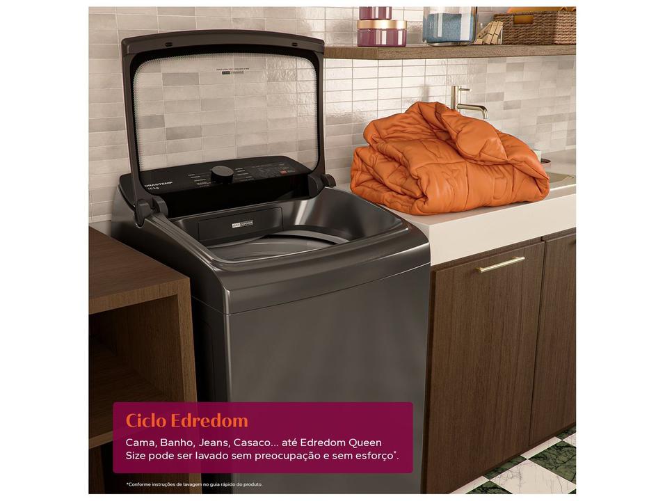 Lavadora de Roupas Brastemp 16kg Cesto Inox 4 Programas de Lavagem Cinza BWF16A9 - 2