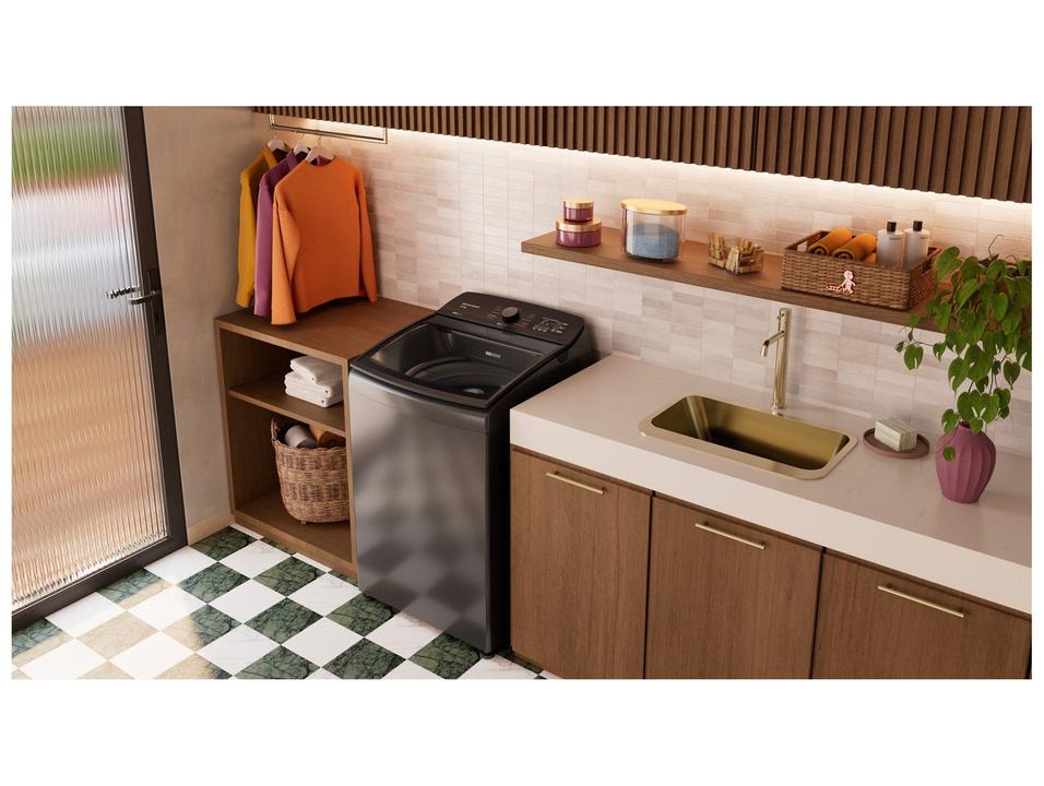 Lavadora de Roupas Brastemp 16kg Cesto Inox 4 Programas de Lavagem Cinza BWF16A9 - 1