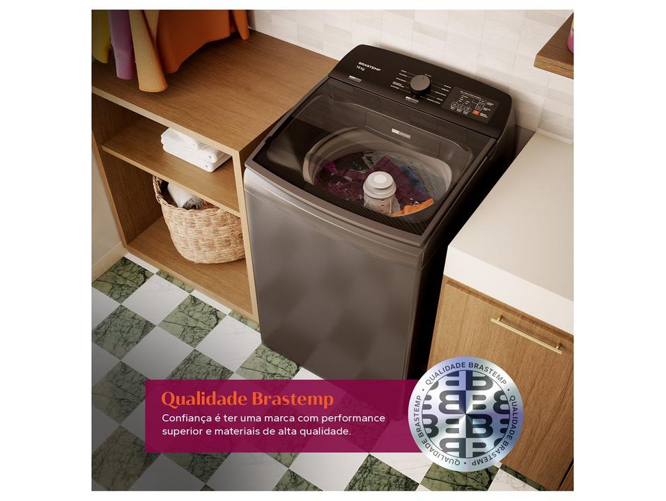 Lavadora de Roupas Brastemp 16kg Cesto Inox 4 Programas de Lavagem Cinza BWF16A9 - 5