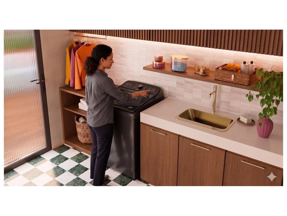 Lavadora de Roupas Brastemp 16kg Cesto Inox 4 Programas de Lavagem Cinza BWF16A9 - 1