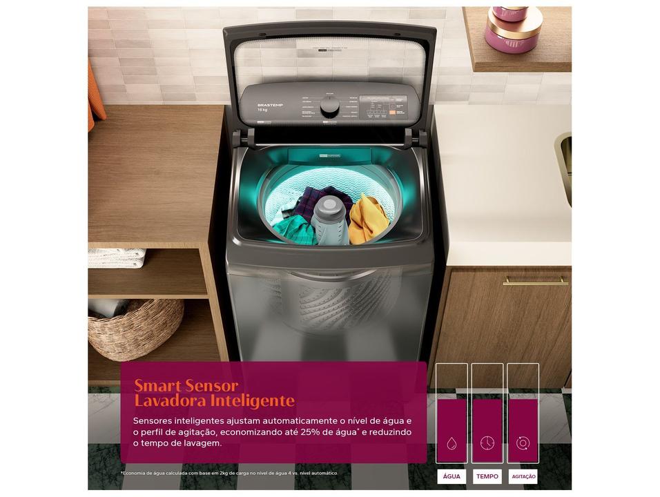 Lavadora de Roupas Brastemp 16kg Cesto Inox 4 Programas de Lavagem Cinza BWF16A9 - 5