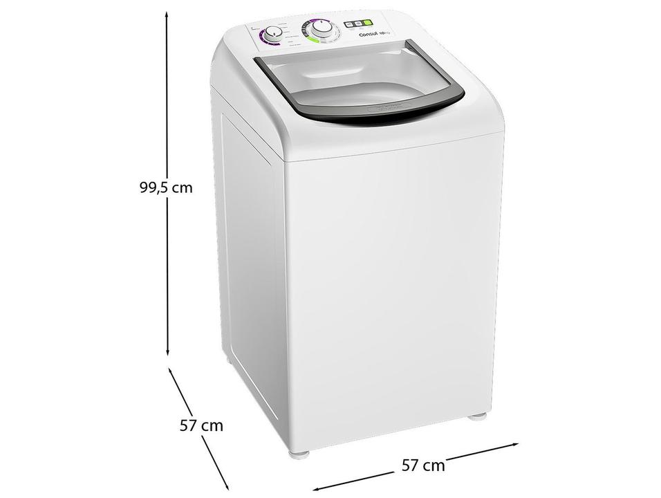 Lavadora de Roupas Consul 10kg 16 Programas de Lavagem Branca CWB10BB - 17