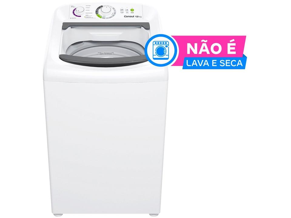 Lavadora de Roupas Consul 12kg 16 Programas de Lavagem Branca CWH12 - 1