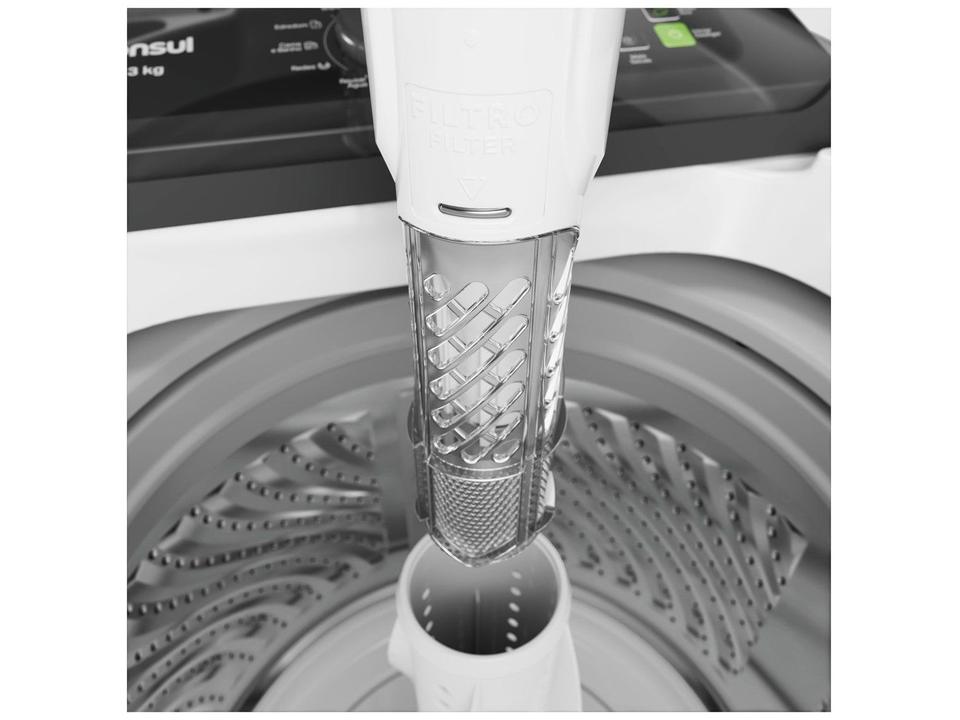 Lavadora de Roupas Consul 13kg Cesto Inox 12 Programas de Lavagem Branca CWN13AB - 14