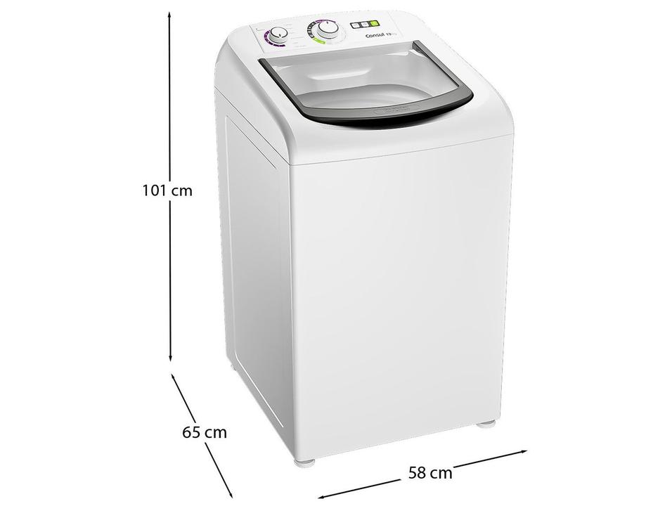 Lavadora de Roupas Consul 13kg Cesto Inox 16 Programas de Lavagem Branca CWH13AB - 7