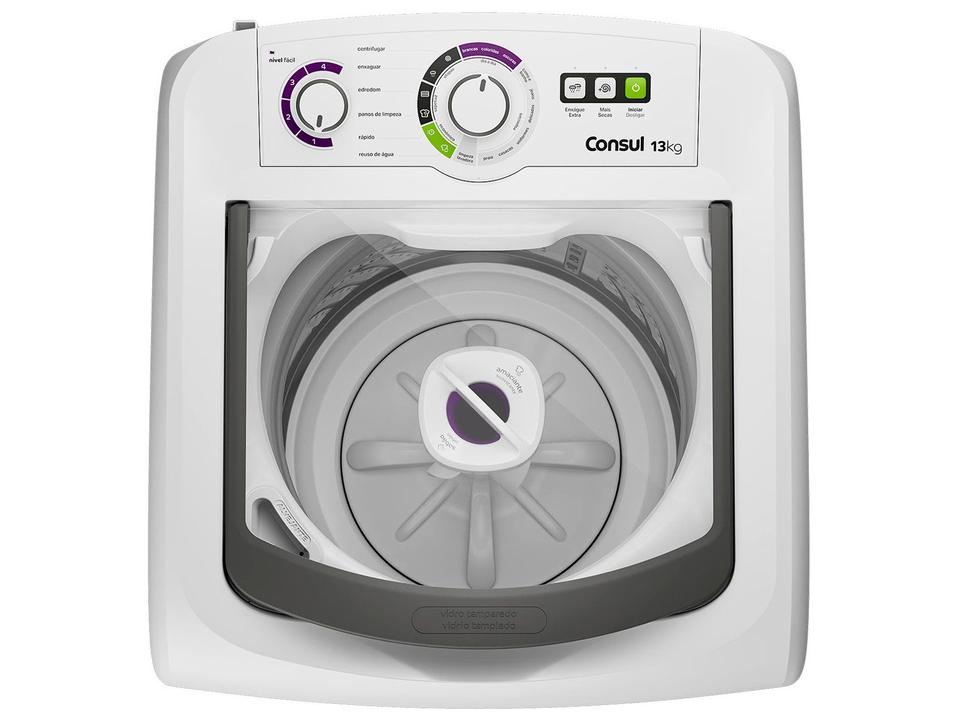 Lavadora de Roupas Consul 13kg Cesto Inox 16 Programas de Lavagem Branca CWH13AB - 10