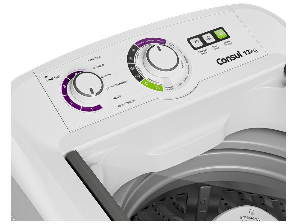 Lavadora de Roupas Consul 13kg Cesto Inox 16 Programas de Lavagem Branca CWH13AB - 12