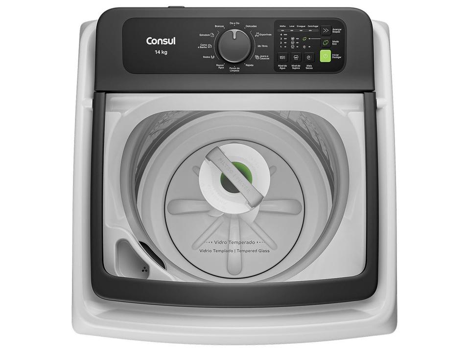 Lavadora de Roupas Consul 14kg Cesto Inox 12 programas Branco CWN14AB - 14