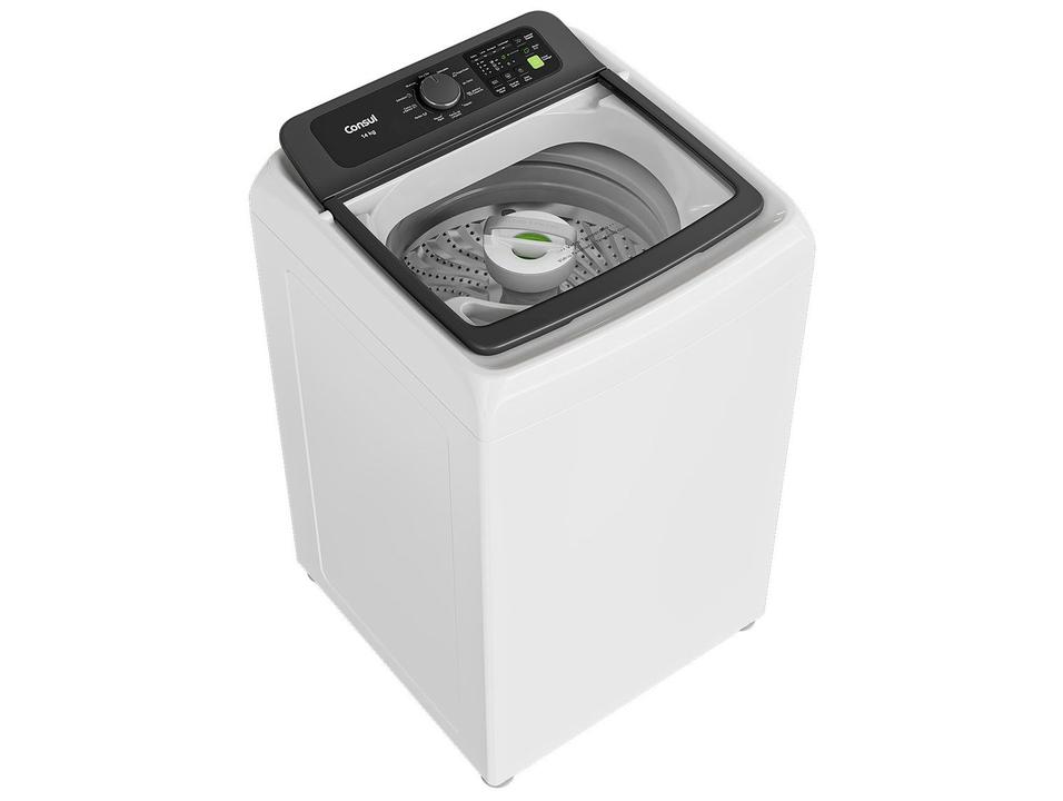 Lavadora de Roupas Consul 14kg Cesto Inox 12 programas Branco CWN14AB - 12