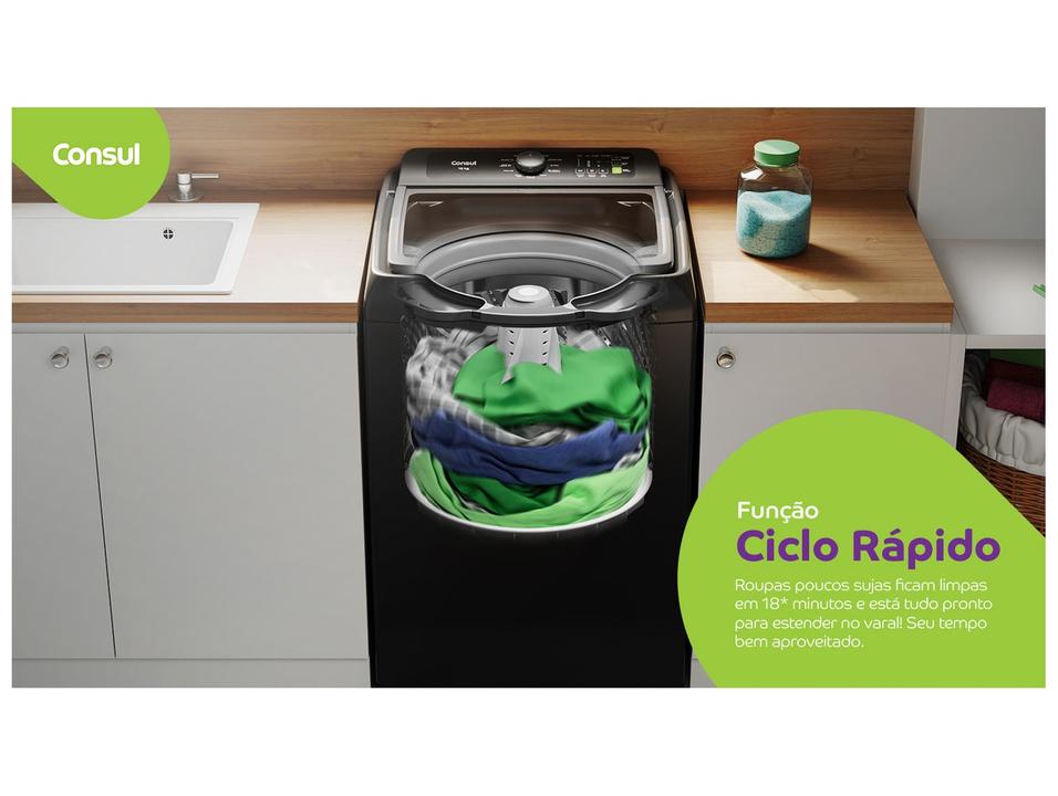 Lavadora de Roupas Consul 15kg 12 Programas de Lavagem Cinza Chumbo CWN15A9ANA - 2