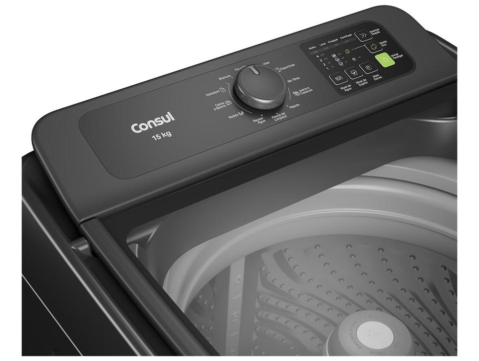 Lavadora de Roupas Consul 15kg 12 Programas de Lavagem Cinza Chumbo CWN15A9ANA - 10