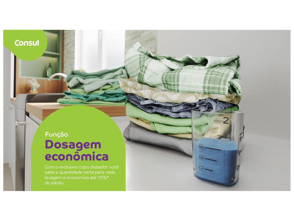 Lavadora de Roupas Consul 15kg 12 Programas de Lavagem Cinza Chumbo CWN15A9ANA - 4