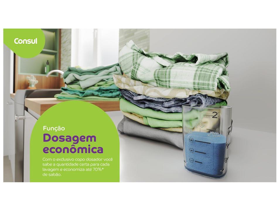 Lavadora de Roupas Consul 15kg 12 Programas de Lavagem Cinza Chumbo CWN15A9ANA - 6