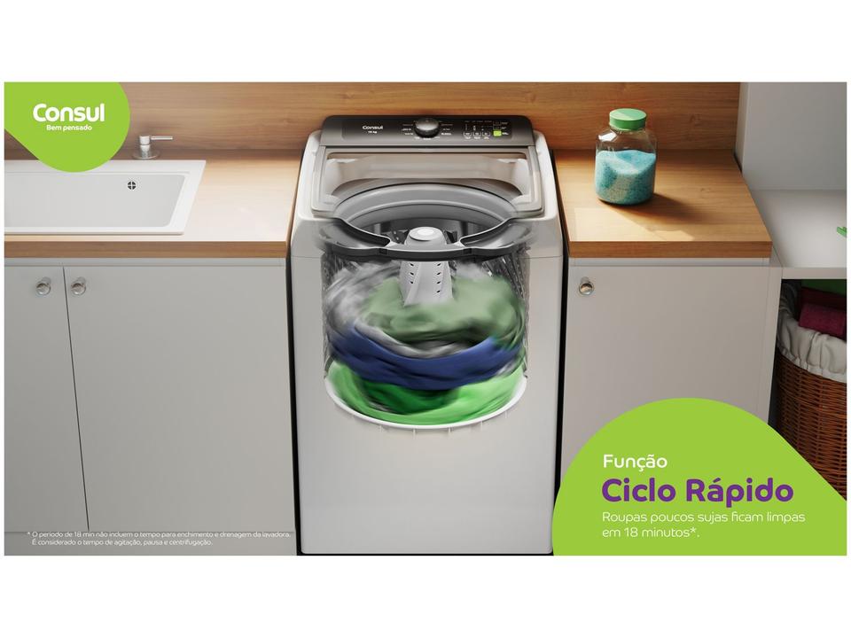 Lavadora de Roupas Consul 15kg Cesto Inox - 2