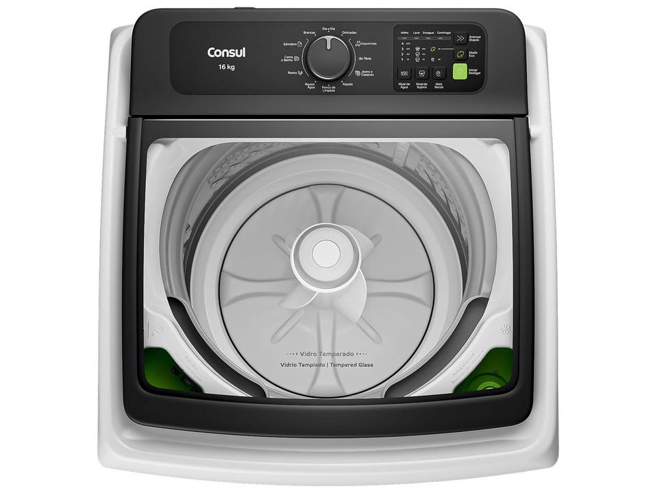 Lavadora de Roupas Consul 16kg Cesto Inox 12 programas Branco CWN16AB - 16