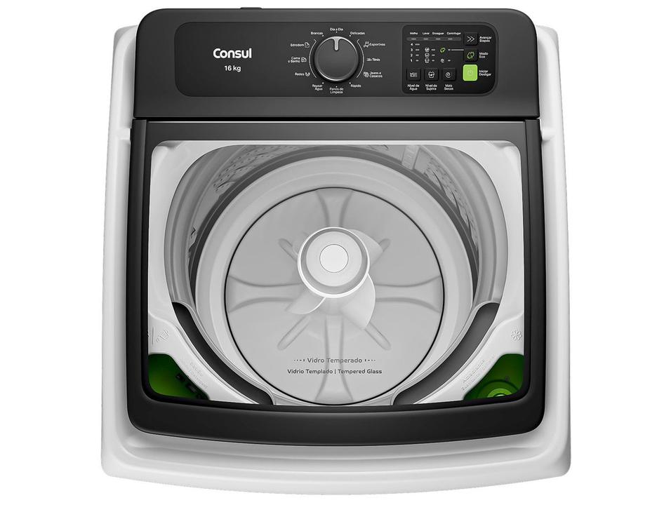 Lavadora de Roupas Consul 16kg Cesto Inox 12 programas Branco CWN16AB - 16