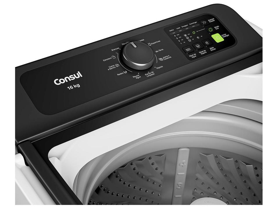 Lavadora de Roupas Consul 16kg Cesto Inox 12 programas Branco CWN16AB - 15