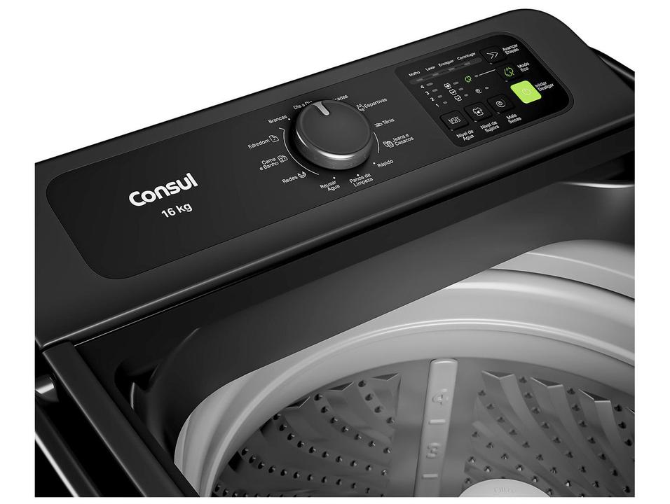 Lavadora de Roupas Consul 16kg Cesto Inox 12 Programas Cinza CWN16A9 - 14