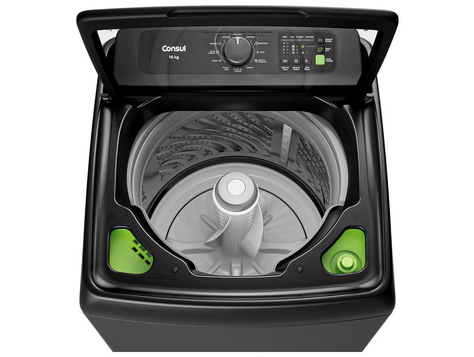Lavadora de Roupas Consul 16kg Cesto Inox 12 Programas Cinza CWN16A9 - 13