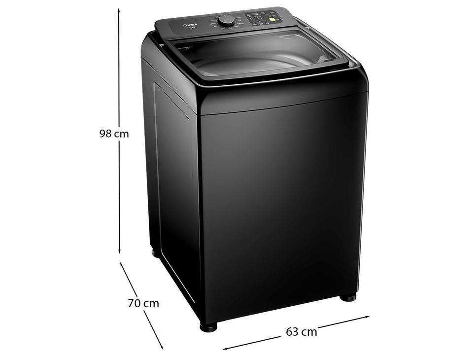 Lavadora de Roupas Consul 16kg Cesto Inox 12 Programas Cinza CWN16A9 - 17