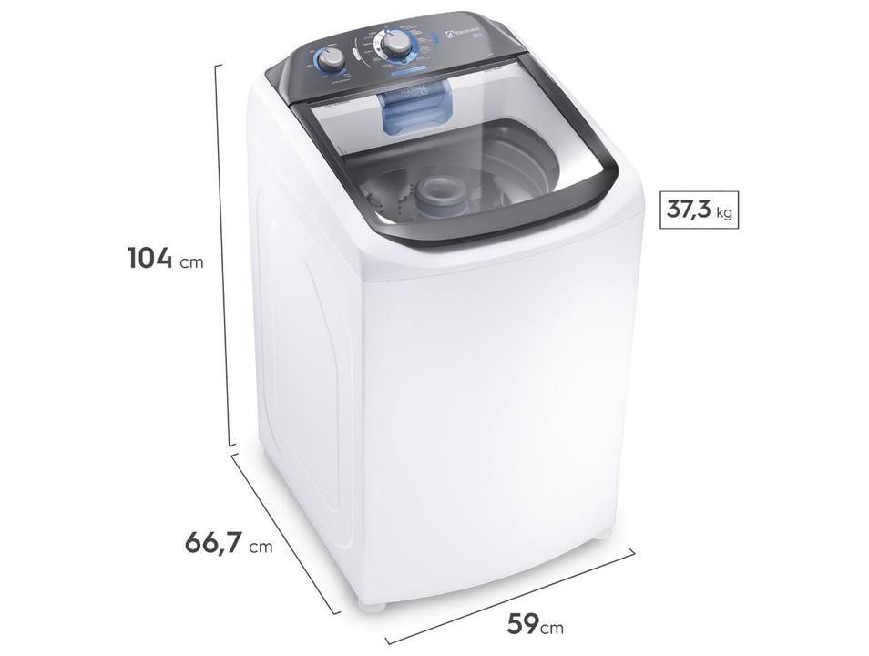 Lavadora de Roupas Electrolux 13kg Cesto Inox 10 Programas de Lavagem Branca Efficient LDA13 - 8