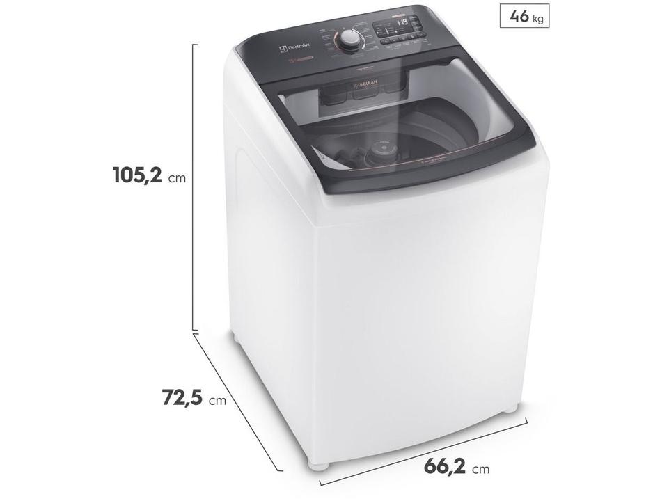 Lavadora de Roupas Electrolux 15kg Cesto Inox 11 Programas de Lavagem Branco Premium Care Jet&Clean e Time Control LEC15 - 2