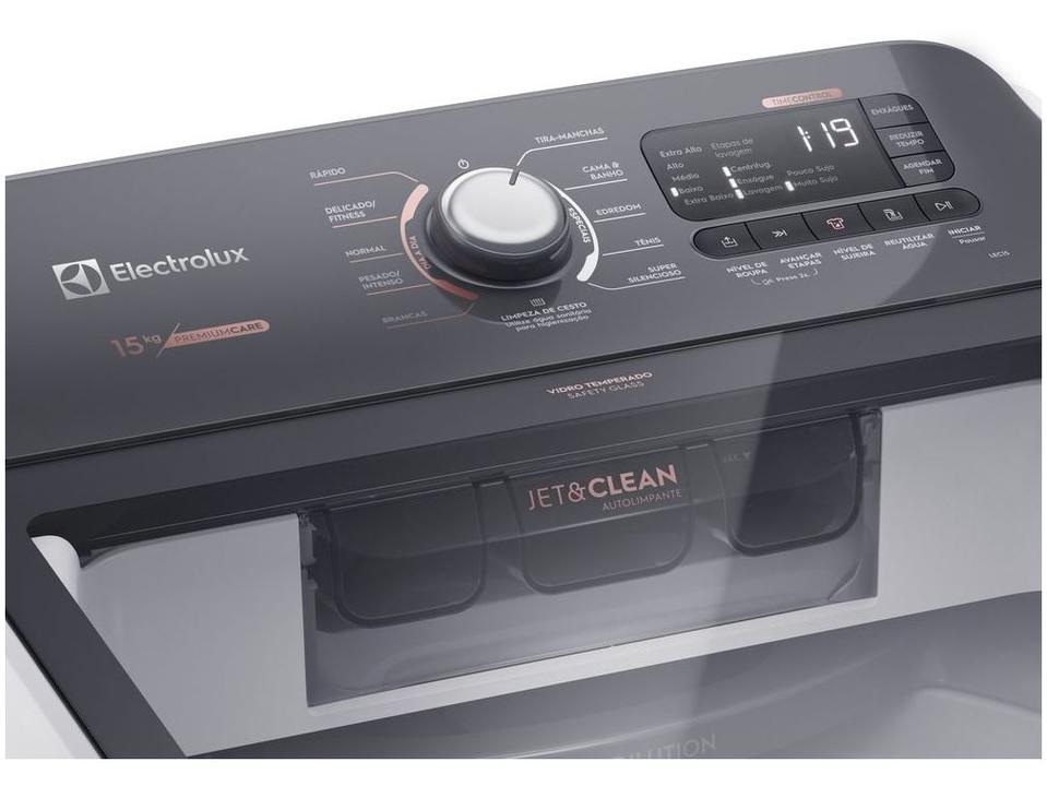 Lavadora de Roupas Electrolux 15kg Cesto Inox 11 Programas de Lavagem Branco Premium Care LEC15 - 5