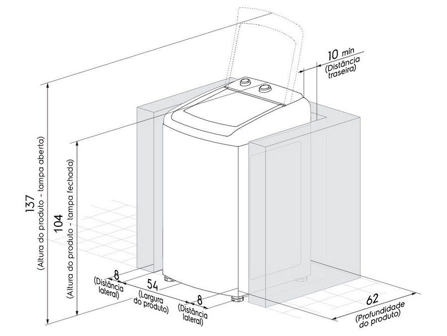 Lavadora de Roupas Electrolux Essential Care LES09 8,5kg 10 Programas de Lavagem - 110 V - 8