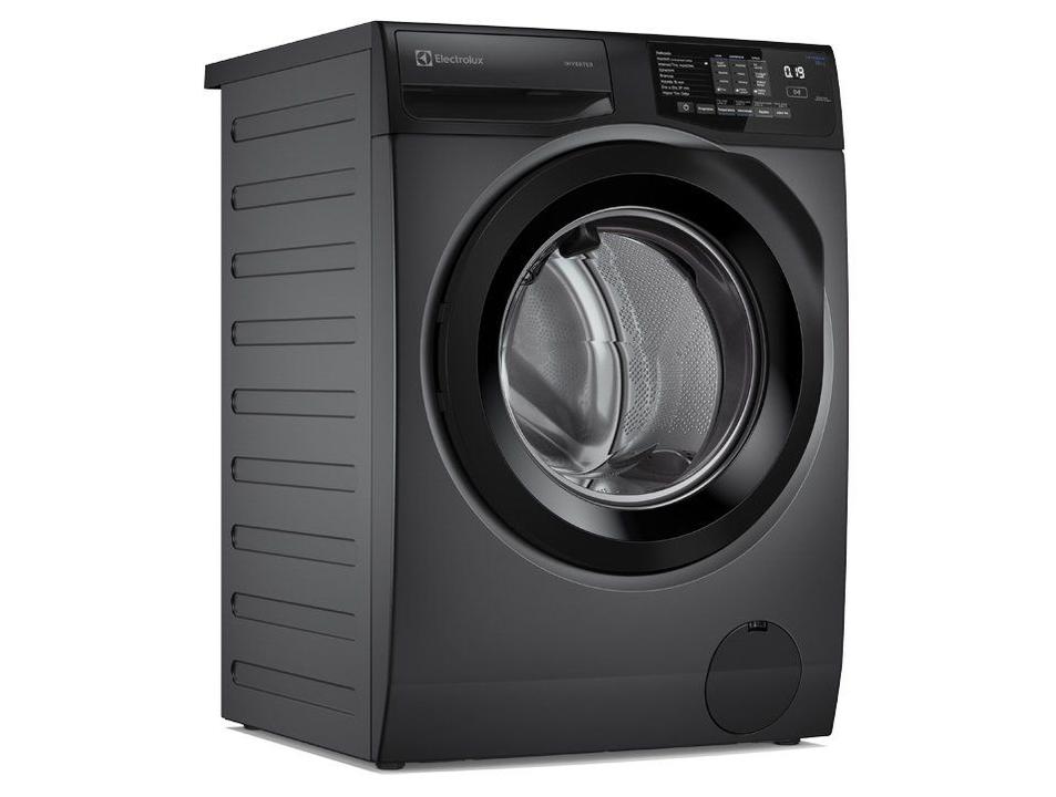 Lavadora de Roupas Electrolux Inverter 12kg Cesto Inox 8 Programas de Lavagem Água Quente Cinza Ônix LFC12 - 10