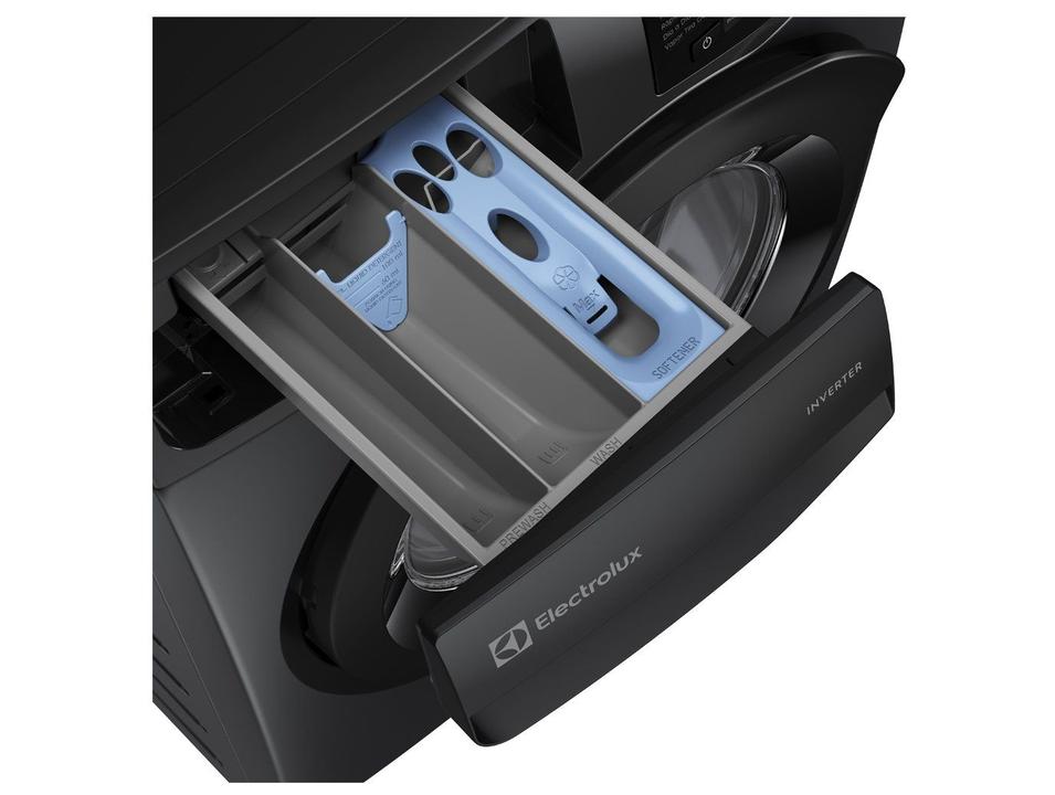 Lavadora de Roupas Electrolux Inverter 12kg Cesto Inox 8 Programas de Lavagem Água Quente Cinza Ônix LFC12 - 11