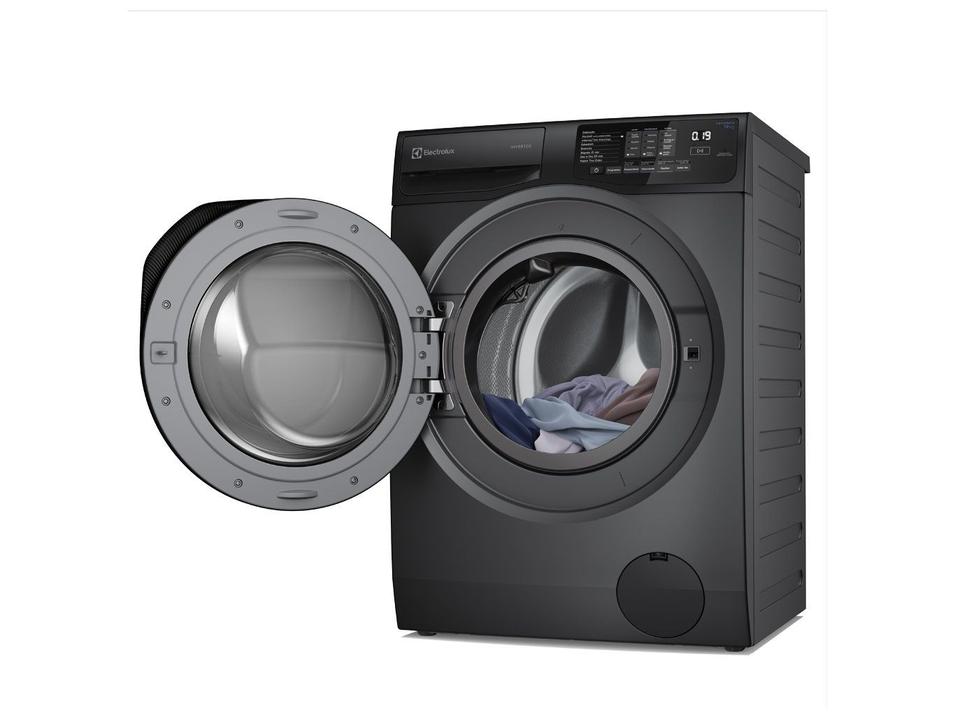 Lavadora de Roupas Electrolux Inverter 12kg Cesto Inox 8 Programas de Lavagem Água Quente Cinza Ônix LFC12 - 3