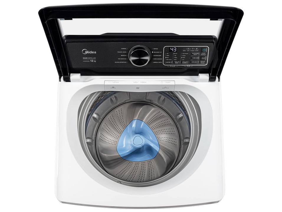 Lavadora de Roupas Midea 12kg 10 Programas de Lavagem Branco Wave Impeller MAV04W120/WKBR04 - 9