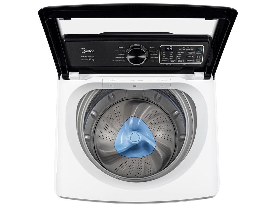 Lavadora de Roupas Midea 12kg 10 Programas de Lavagem Branco Wave Impeller MAV04W120/WKBR05 - 9