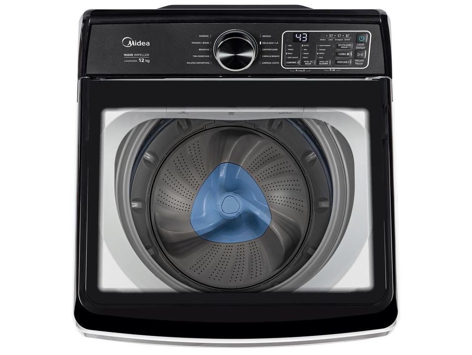 Lavadora de Roupas Midea 12kg 10 Programas de Lavagem Branco Wave Impeller MAV04W120/WKBR05 - 8
