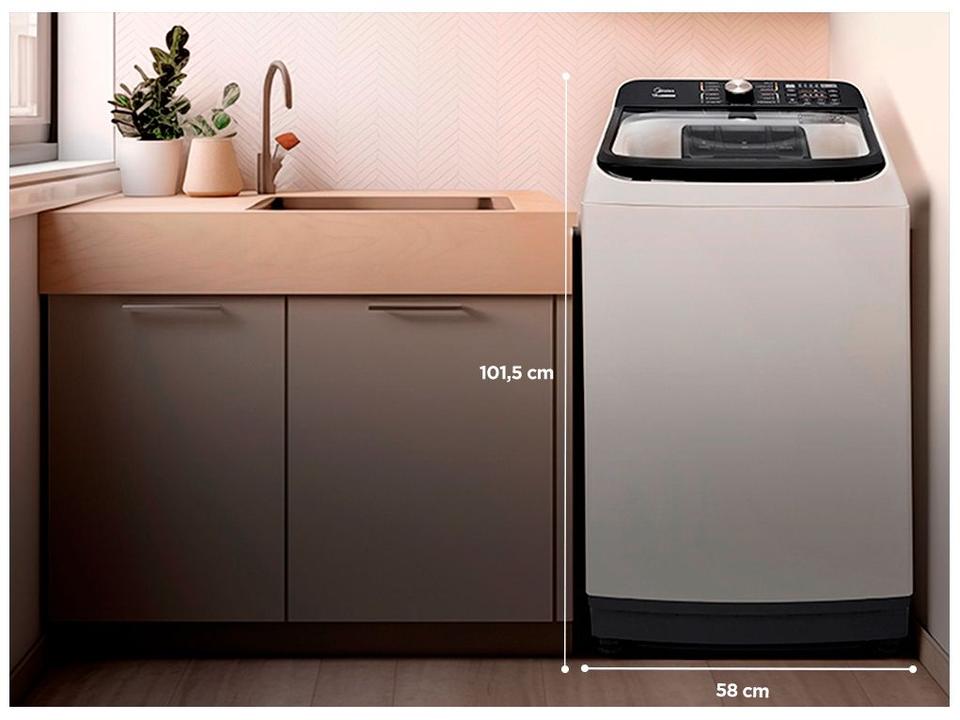 Lavadora de Roupas Midea 13kg Cesto Inox 13 Programas de Lavagem Branca Wave Agitator - 1