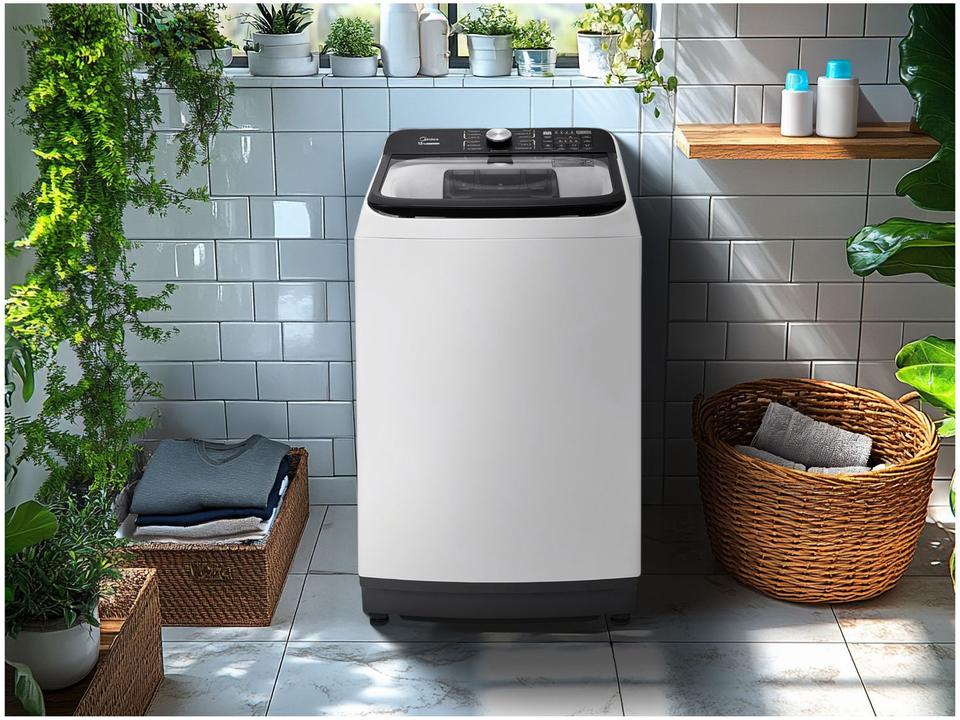 Lavadora de Roupas Midea 13kg Cesto Inox 13 Programas de Lavagem Branca Wave Agitator - 1