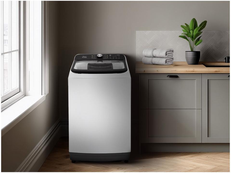 Lavadora de Roupas Midea 13kg Cesto Inox 13 Programas de Lavagem Branca Wave Agitator - 8