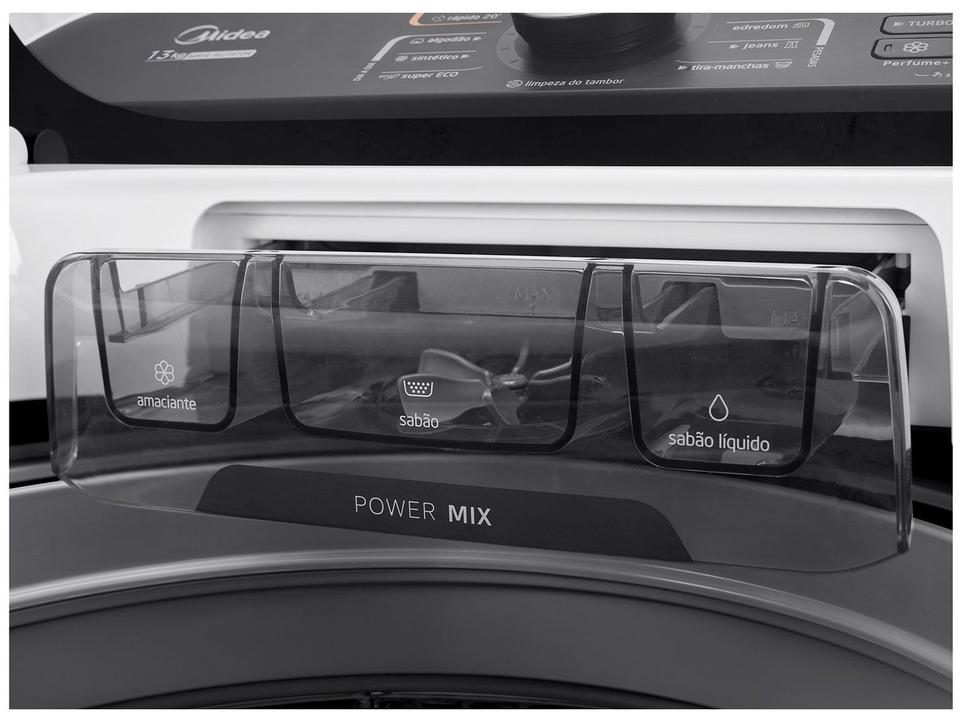 Lavadora de Roupas Midea 13kg Cesto Inox 13 Programas de Lavagem Branca Wave Agitator - 13