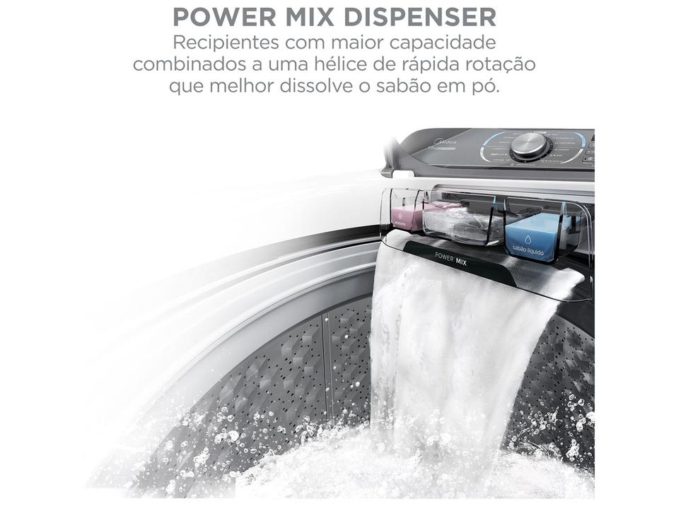 Lavadora de Roupas Midea 14kg Cesto Inox 13 Programas de Lavagem Branca MA512W140/WK-04 - 2