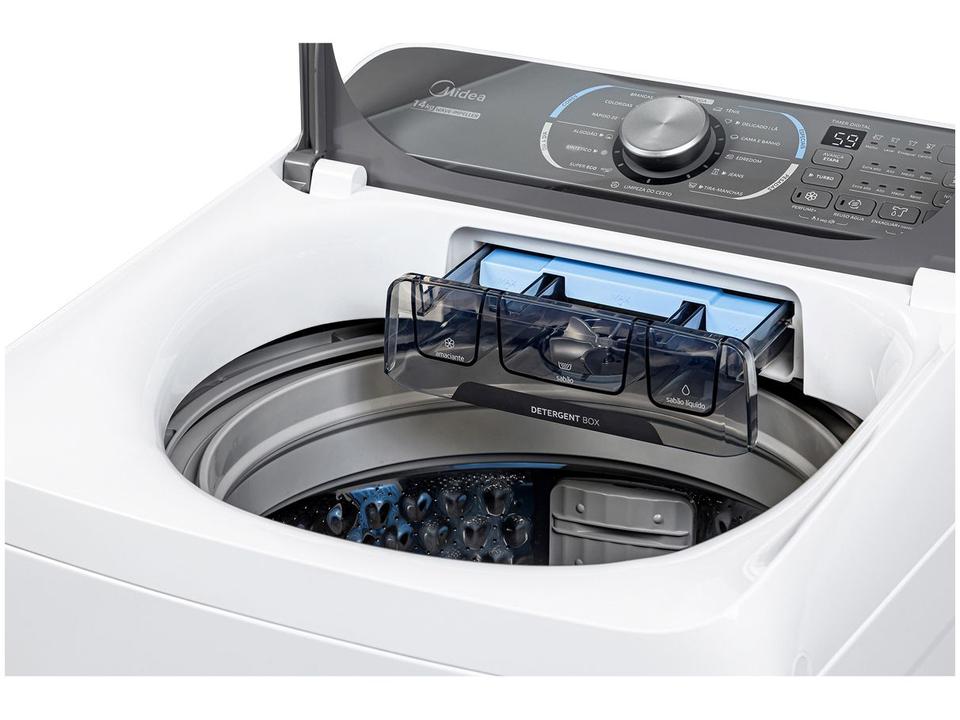 Lavadora de Roupas Midea 14kg Cesto Inox 13 Programas de Lavagem Branca MA512W140/WK-05 - 14