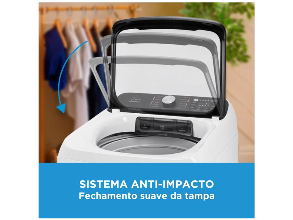 Lavadora de Roupas Midea 15kg Cesto Inox 13 Programas de Lavagem Branca Wave Agitator - 3