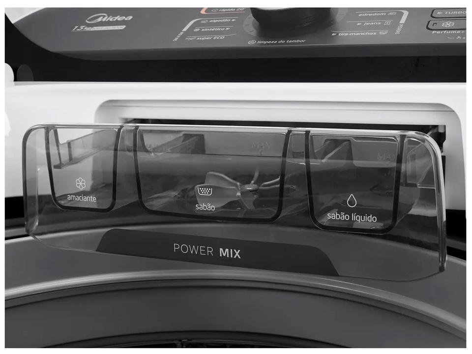 Lavadora de Roupas Midea 15kg Cesto Inox 13 Programas de Lavagem Branca Wave Agitator - 14