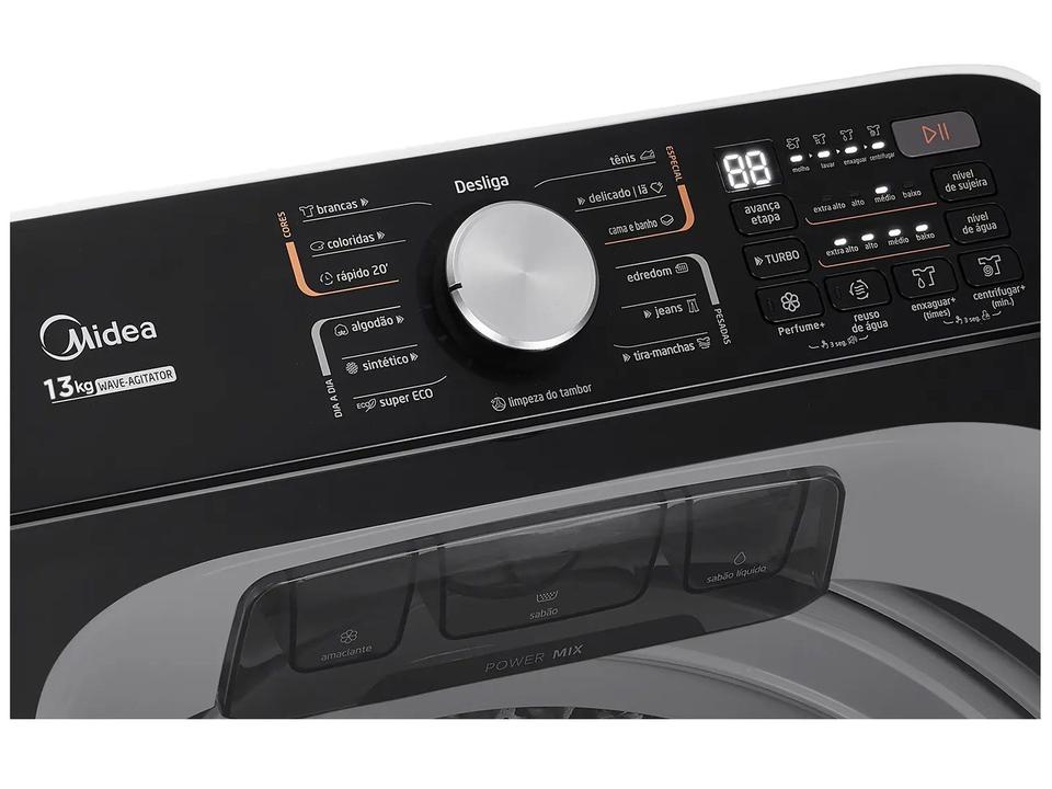 Lavadora de Roupas Midea 15kg Cesto Inox 13 Programas de Lavagem Branca Wave Agitator - 16