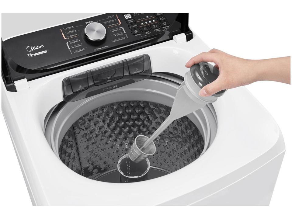 Lavadora de Roupas Midea 15kg Cesto Inox Branca Wave Agitator - 5