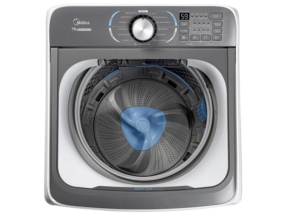 Lavadora de Roupas Midea 16kg Cesto Inox 13 Programas de Lavagem Branca MA512W160/WK-04 - 6