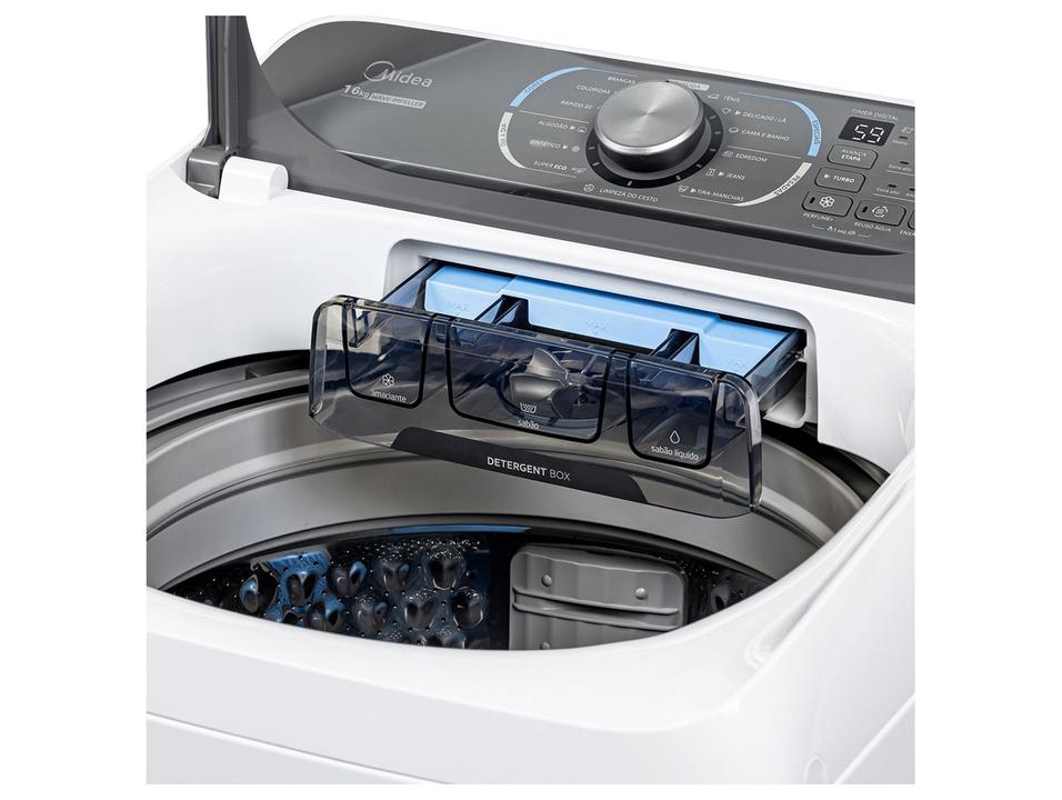 Lavadora de Roupas Midea 16kg Cesto Inox 13 Programas de Lavagem Branca MA512W160/WK-04 - 13